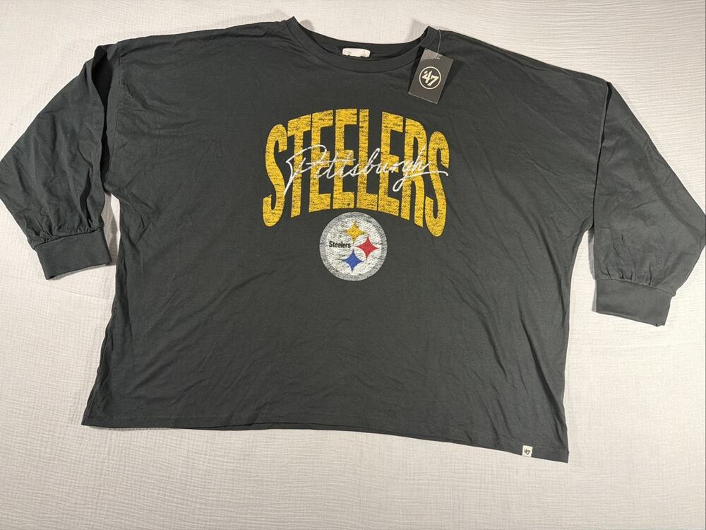 ’47 Pittsburgh Steelers National Football League NFL Crop Top Black Size 4XL